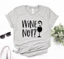 Camiseta de mujer con divertido estampado de vino B315 4