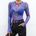 Camiseta de mujer con dragón traslúcido 3