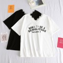 Camiseta de mujer con encaje y estampado 3