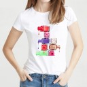 Camiseta de mujer con estampado de barniz 11