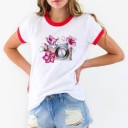 Camiseta de mujer con estampado de cámara 3 Camiseta de mujer con estampado de cámara 3