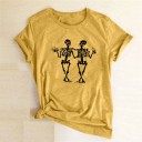Camiseta de mujer con estampado de esqueleto 6 Camiseta de mujer con estampado de esqueleto 6