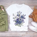 Camiseta de mujer con estampado de flores B374 17