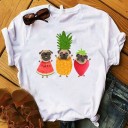 Camiseta de mujer con estampado de frutas 4