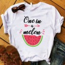 Camiseta de mujer con estampado de frutas 5