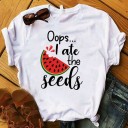 Camiseta de mujer con estampado de frutas 13