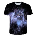 Camiseta de mujer con estampado de gato 5 Camiseta de mujer con estampado de gato 5