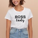 Camiseta de mujer con estampado de jefa 1