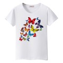 Camiseta de mujer con estampado de mariposas 1 Camiseta de mujer con estampado de mariposas 1