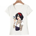Camiseta de mujer con estampado de princesas 5