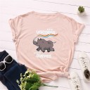 Camiseta de mujer con estampado de rinoceronte 3