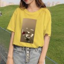 Camiseta de mujer con estampado de rosas B402 9