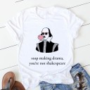 Camiseta de mujer con estampado divertido B136 12 Camiseta de mujer con estampado divertido B136 12