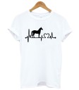 Camiseta de mujer con estampado - Latido del corazón y caballo J1797 3