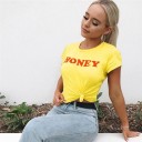 Camiseta de mujer con inscripción HONEY 3