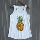 Camiseta de tirantes para mujer con estampado de frutas 12