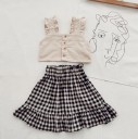 Camiseta de tirantes y falda para niñas L1218 4