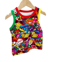 Camiseta de verano para niños Hysteric Mini 100% algodón Chaleco sin mangas para niños y niñas Estilo anime con patrones de dibujos 8