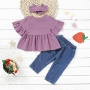 Camiseta e calças para meninas L1564 1