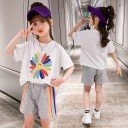 Camiseta e calções de menina L1542 2