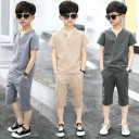 Camiseta e calções de menino L1601 1