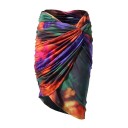 Camiseta e saia coloridas para senhora 4