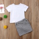 Camiseta e saia para meninas L1306 4