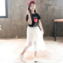 Camiseta e saia para meninas L1335 7