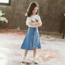 Camiseta e saia para meninas L1510 2