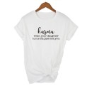 Camiseta feminina com estampado karma 2
