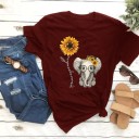 Camiseta feminina com estampagem de elefante 5