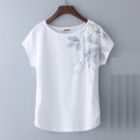 Camiseta feminina com flores B258 2