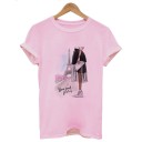 Camiseta feminina com motivo de Paris 6