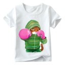Camiseta Infantil com Gato B1508 2