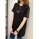 Camiseta larga de mujer con mangas cortas 3