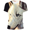 Camiseta masculina com estampado de lobo T2081 5