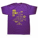 Camiseta masculina com estampagem de avião T2203 9