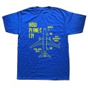 Camiseta masculina com estampagem de avião T2203 6