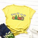 Camiseta mujer con estampado vegetal 6