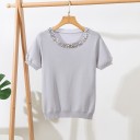 Camiseta mujer con perlas A1317 6