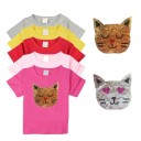 Camiseta niña gato J465 2