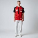 Camiseta roja para hombre con el número 63 y mangas cortas negras al estilo de una camiseta de carreras de motociclismo para aficionados 3