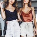 Camiseta sin mangas brillante para mujer 1