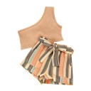 Camiseta sin mangas y pantalón corto para niñas L1385 1