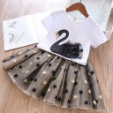 Camiseta y falda de cisne para niña 6