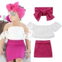 Camiseta y falda niña L1217 1