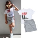 Camiseta y falda niña L1293 1