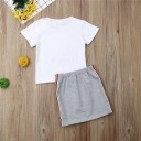 Camiseta y falda niña L1293 3