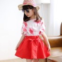 Camiseta y falda niña L1386 1