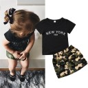 Camiseta y falda niña L1495 1